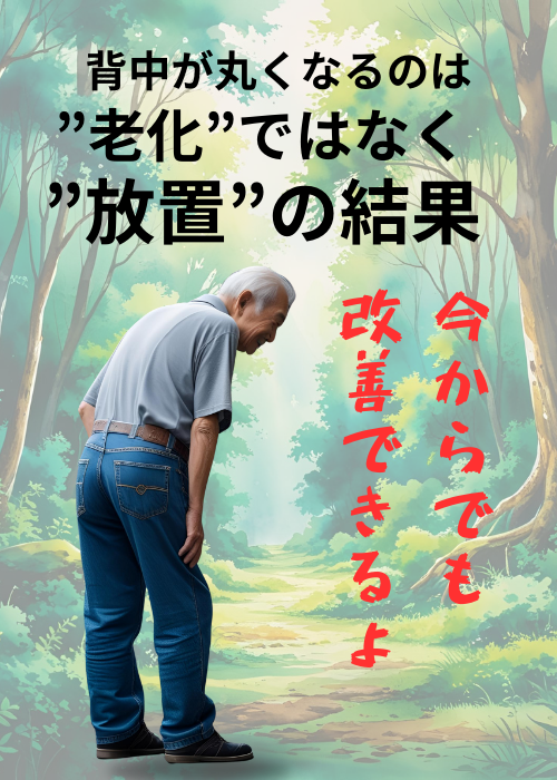 背中が曲がった老人